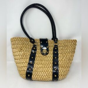 Vintage Saks Fifth Avenue Stylish Woven Purse Tote Bag